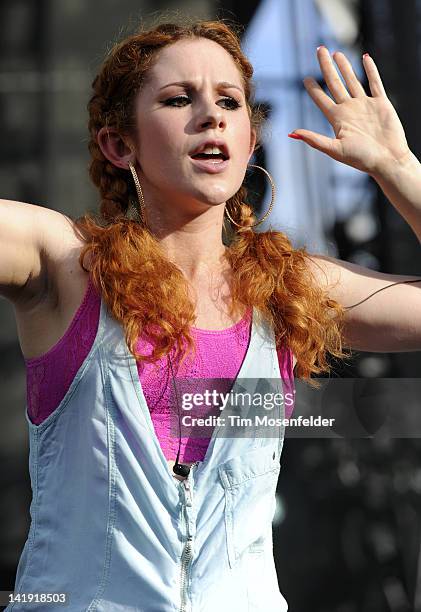 Katy B performs as part of Day Three of Ultra Music Festival 14 at Bayfront Park on March 25, 2012 in Miami, Florida.