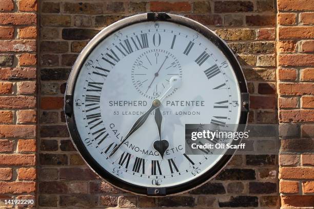 The Greenwich Shepherd Gate Clock at the Royal Observatory in Greenwich on March 26, 2012 in London, England. The Royal Observatory, Greenwich...