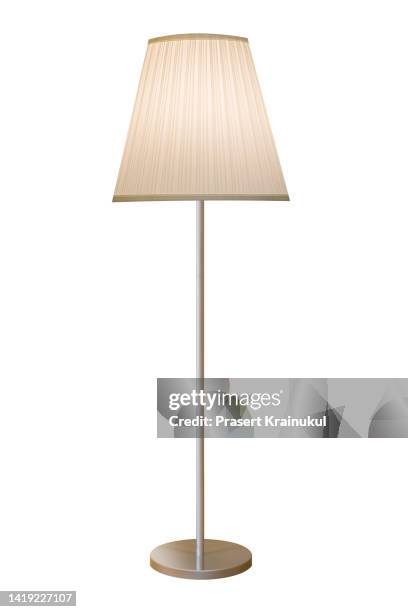 stand lamps on white background. clipping path - lampada elettrica foto e immagini stock