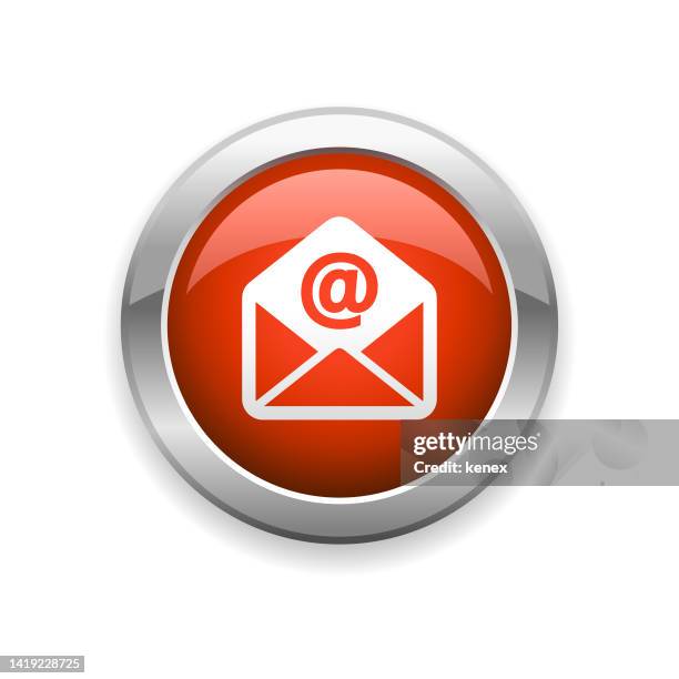 mail and message glossy icon - direct mail stock illustrations