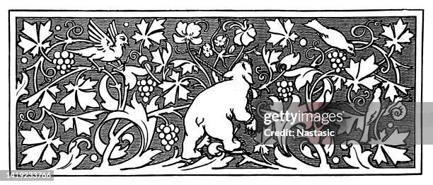 vintage page ornament - frame border stock illustrations