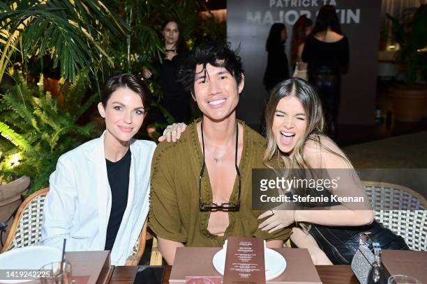 Ruby Rose, Patrick Ta, and Hailee Steinfeld attend Patrick Ta Beauty's Major Skin Launch at The West Hollywood EDITION on August 29, 2022 in West...