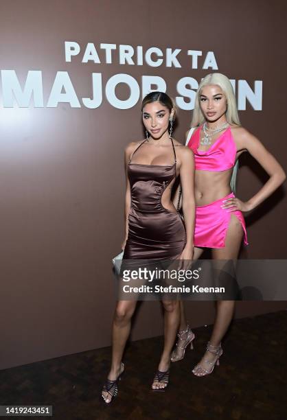 Chantel Jeffries and Cydney Christine attend Patrick Ta Beauty's Major Skin Launch at The West Hollywood EDITION on August 29, 2022 in West...