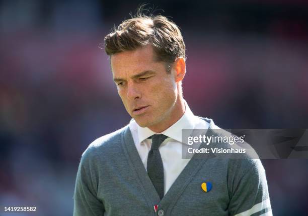 Bournemouth manaager Scott Parker before the Premier League match between Liverpool FC and AFC Bournemouth at Anfield on August 27, 2022 in...