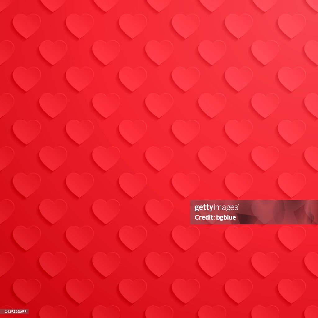Simple Red Heart Pattern Abstract Red Background Heart Pattern High-Res Vector Graphic - Getty ...