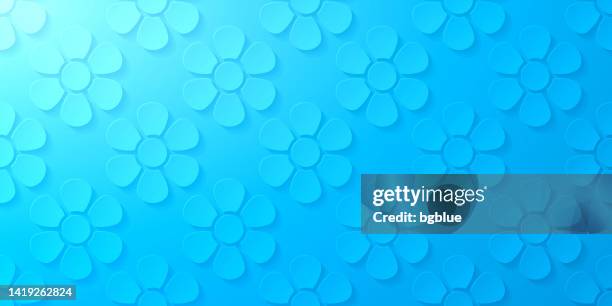 abstract blue background - flower pattern - blue flower stock illustrations