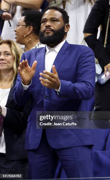 Anthony Anderson attends the victory of Serena Williams of USA on Day 1 of the US Open 2022, 4th Grand Slam of the season, at the USTA Billie Jean...