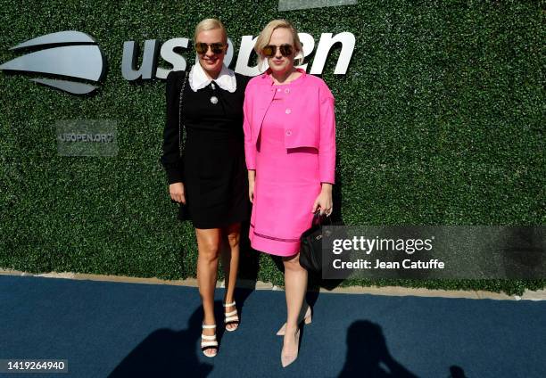 Rebel Wilson and girlfriend Ramona Agruma attend the victory of Serena Williams of USA on Day 1 of the US Open 2022, 4th Grand Slam of the season, at...