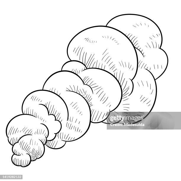 bomb smoke - condensation drawing stock illustrations