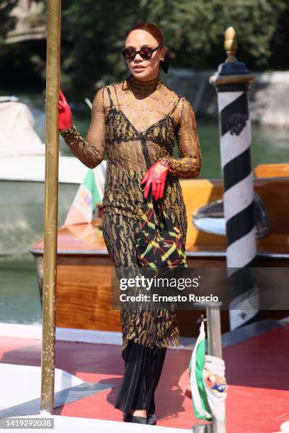 Tessa Thompsonis seen ahead of the 79th Venice International Film Festival on August 30, 2022 in Venice, Italy.