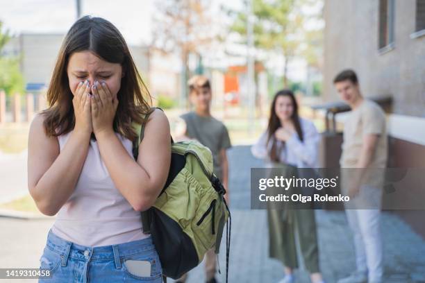 criticizm and bullying at school. - teasing stock pictures, royalty-free photos & images