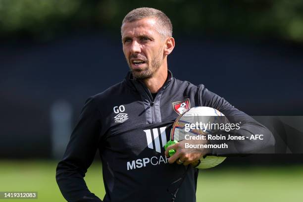 First Team Coach Gary O'Neil of Bournemouth, who has taken interim charge of the team following the sacking of Head Coach Scott Parker this morning,...