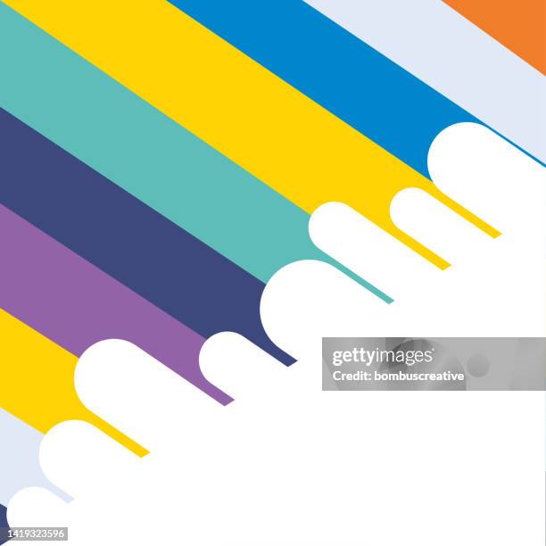 colorful template design - tangram stock illustrations