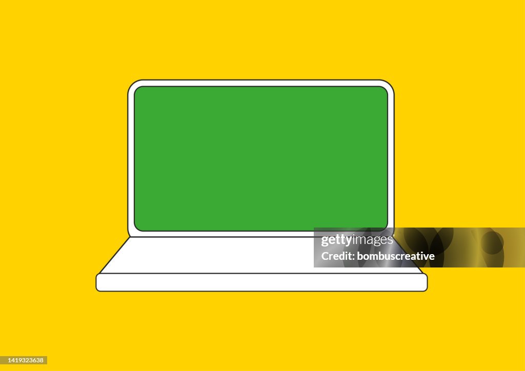 Maqueta de pantalla de portátil