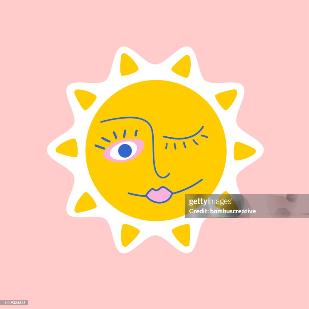 Window Sun Character Sun Character Design High-Res Vector Graphic - Getty Images