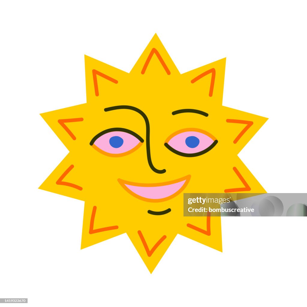 Window Sun Character Sun Character Design High-Res Vector Graphic - Getty Images