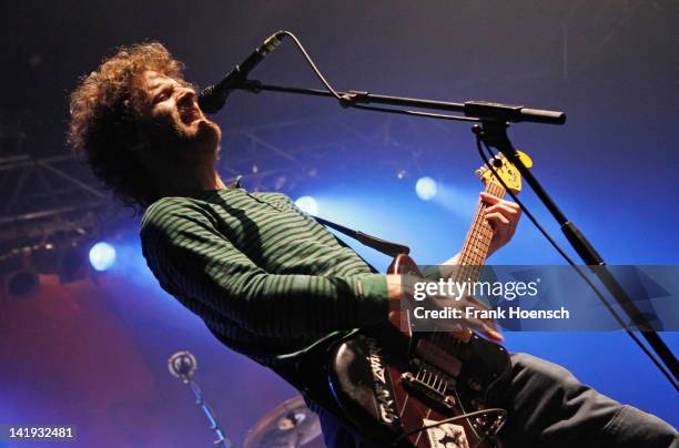 Singer and guitarist Chad Urmston of the band Dispatch performs live during a concert at the Huxleys on March 26, 2012 in Berlin, Germany.