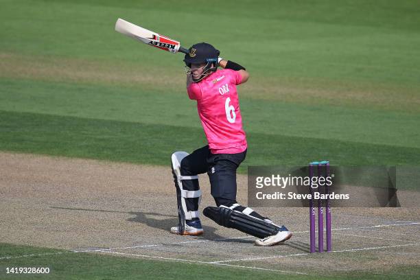 Ali Orr of Sussex Sharks plays a shot during the Royal London Cup semi final match between Sussex Sharks and Lancashire Lightning at The 1st Central...