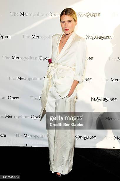 Dree Hemingway attends the Metropolitan Opera gala premiere Of Jules Massenet's "Manon" at The Metropolitan Opera House on March 26, 2012 in New York...