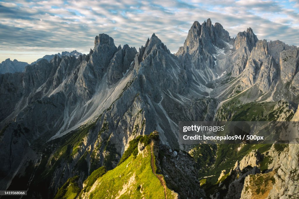 Towers of Mordor in the morning light,Dolomites,Italy