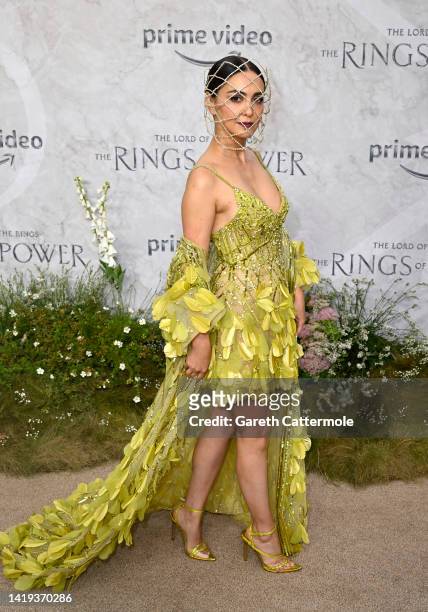 Nazanin Boniadiattends "The Lord Of The Rings: The Rings Of Power" World Premiere in Leicester Square on August 30, 2022 in London, England.