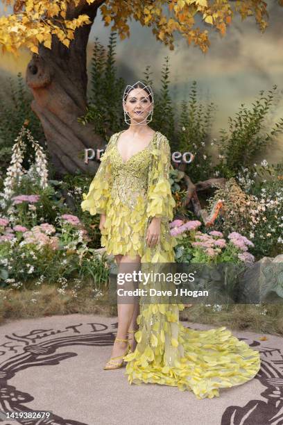 Nazanin Boniadi attends "The Lord Of The Rings: The Rings Of Power" World Premiere at Leicester Square on August 30, 2022 in London, England.