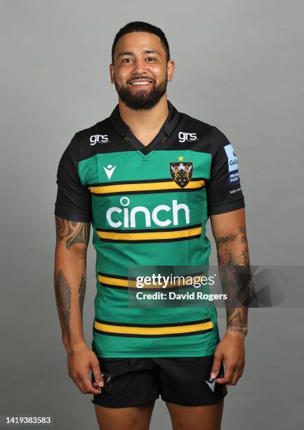 Matt Proctor of Northampton Saints poses for a portrait during the squad photocall for the 2022-2023 Gallagher Premiership Rugby season on August 30,...