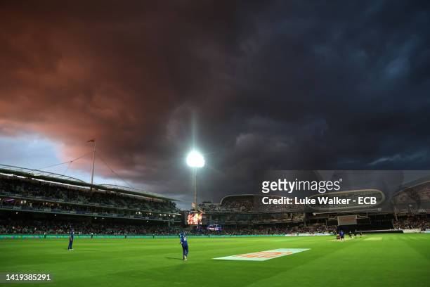 General view of Lords ahead of the second innings during The Hundred match between London Spirit Men and Birmingham Phoenix Men at Lord's Cricket...