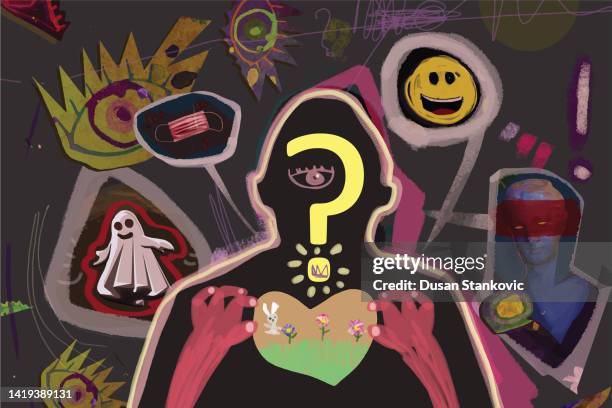 stockillustraties, clipart, cartoons en iconen met confused - emotional intelligence