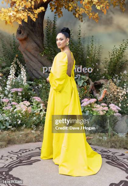 Cynthia Addai-Robinson attends "The Lord Of The Rings: The Rings Of Power" World Premiere at Leicester Square on August 30, 2022 in London, England.