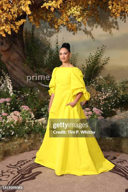 Cynthia Addai-Robinson attends "The Lord of the Rings: The Rings of Power" World Premiere at Odeon Luxe Leicester Square on August 30, 2022 in...