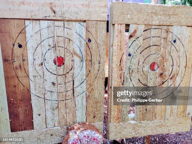 Target Throwing 47 Throwing Knife Targets Stock Photos, High-Res Pictures, and Images ...