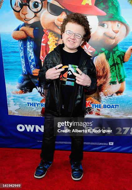 YouTube sensation Keenan Cahill attends Twentieth Century Fox Home Entertainment's "Alvin and the Chipmunks: Chipwrecked" Blu-ray and DVD release...