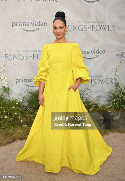 Cynthia Addai-Robinson attends "The Lord Of The Rings: The Rings Of Power" World Premiere at Leicester Square on August 30, 2022 in London, England.