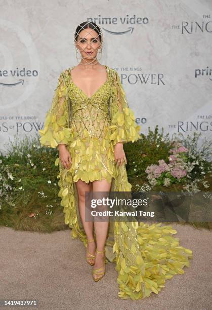 Nazanin Boniadi attends "The Lord Of The Rings: The Rings Of Power" World Premiere at Leicester Square on August 30, 2022 in London, England.