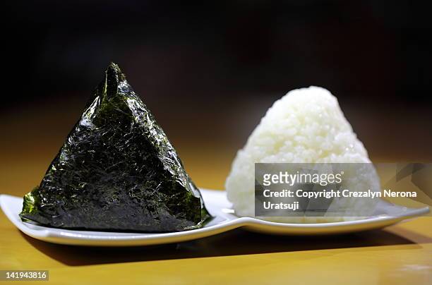 onigiri / rice ball - rice ball stock pictures, royalty-free photos & images