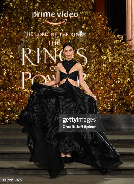 Nazanin Boniadi arrives at the afterparty for "The Lord of the Rings: The Rings of Power" world premiere at The British Museum on August 30, 2022 in...