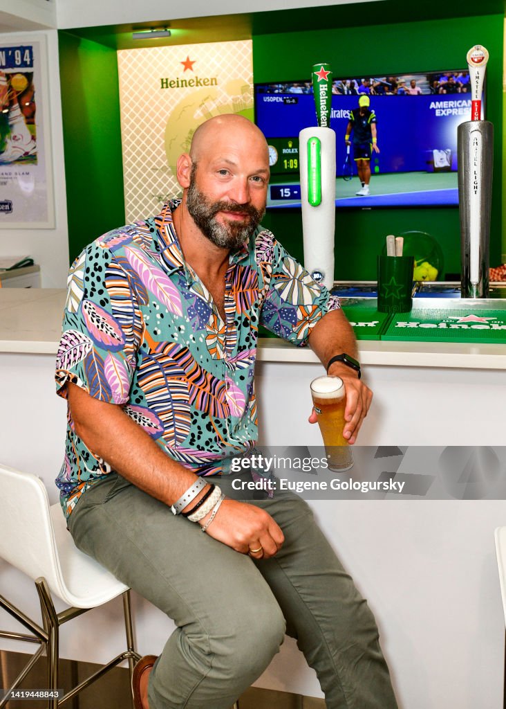 Corey Stoll at the Heineken suite of the US Open Tennis Championships ...