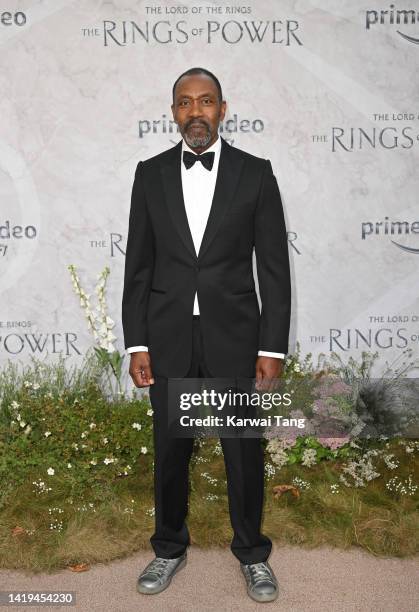 Sir Lenny Henry attends "The Lord Of The Rings: The Rings Of Power" World Premiere at Leicester Square on August 30, 2022 in London, England.