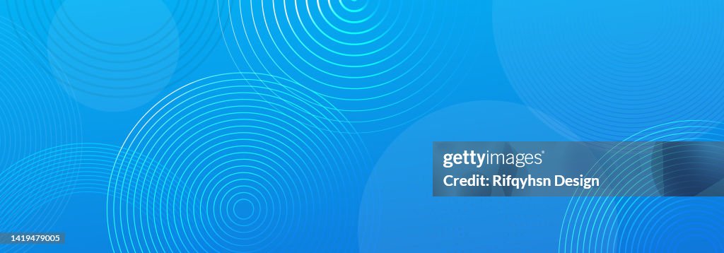Abstract blue gradient geometric shape circle background. Modern futuristic background. Can be use for landing page, book covers, brochures, flyers, magazines, any brandings, banners, headers, presentations, and wallpaper backgrounds
