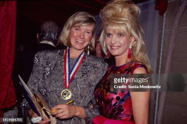 Ivana Trump and Martha Stewart attends the March of Dimes 'Celebrity Gourmet Gala' at the Plaza Hotel, New York, New York, October 15, 1990.