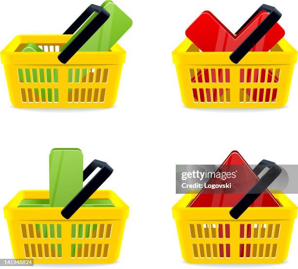 vector shopping icons - unloading stock illustrations
