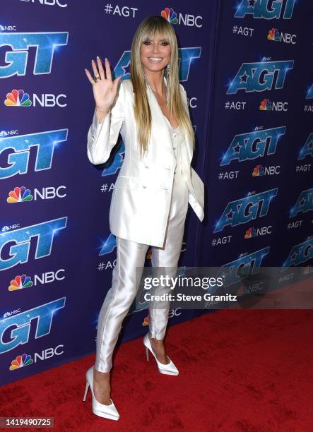 Heidi Klum arrives at the Red Carpet For "America's Got Talent" Season 17 Live Show at Sheraton Pasadena Hotel on August 30, 2022 in Pasadena,...