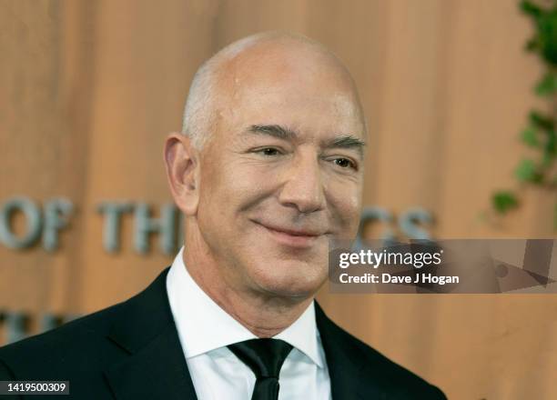 Jeff Bezos attends "The Lord Of The Rings: The Rings Of Power" World Premiere at Leicester Square on August 30, 2022 in London, England.