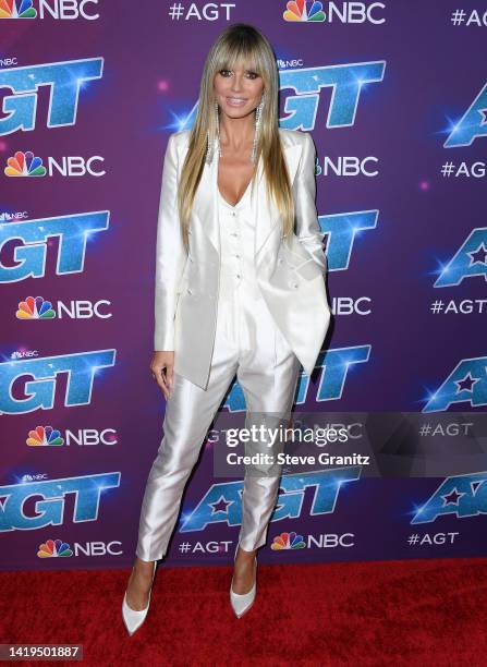 Heidi Klum arrives at the Red Carpet For "America's Got Talent" Season 17 Live Show at Sheraton Pasadena Hotel on August 30, 2022 in Pasadena,...
