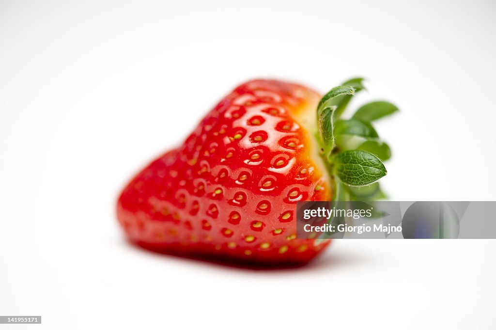 Strawberry, close-up, side view