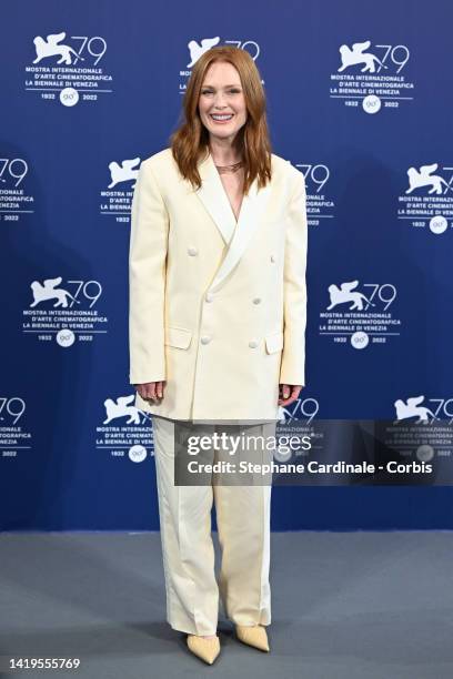Jury President Julianne Moore attends the jury photocall at the 79th Venice International Film Festival on August 31, 2022 in Venice, Italy.