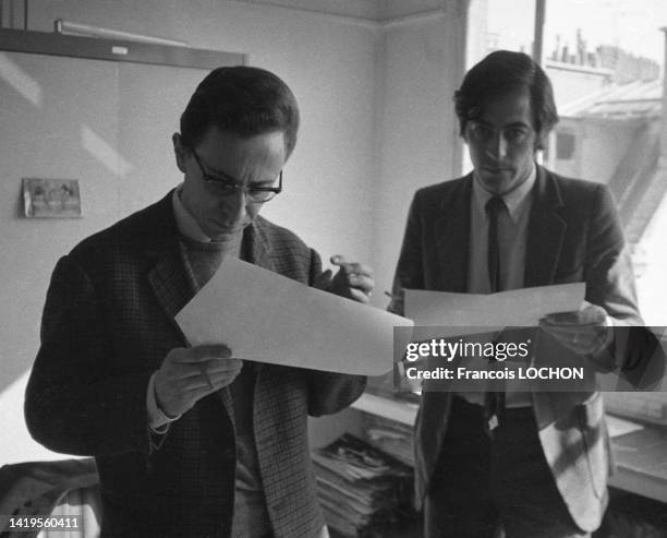 Jean-Pierre Bonnotte, photographe de l'agence Gamma et Jean Monteux à Paris en juin 1987, France