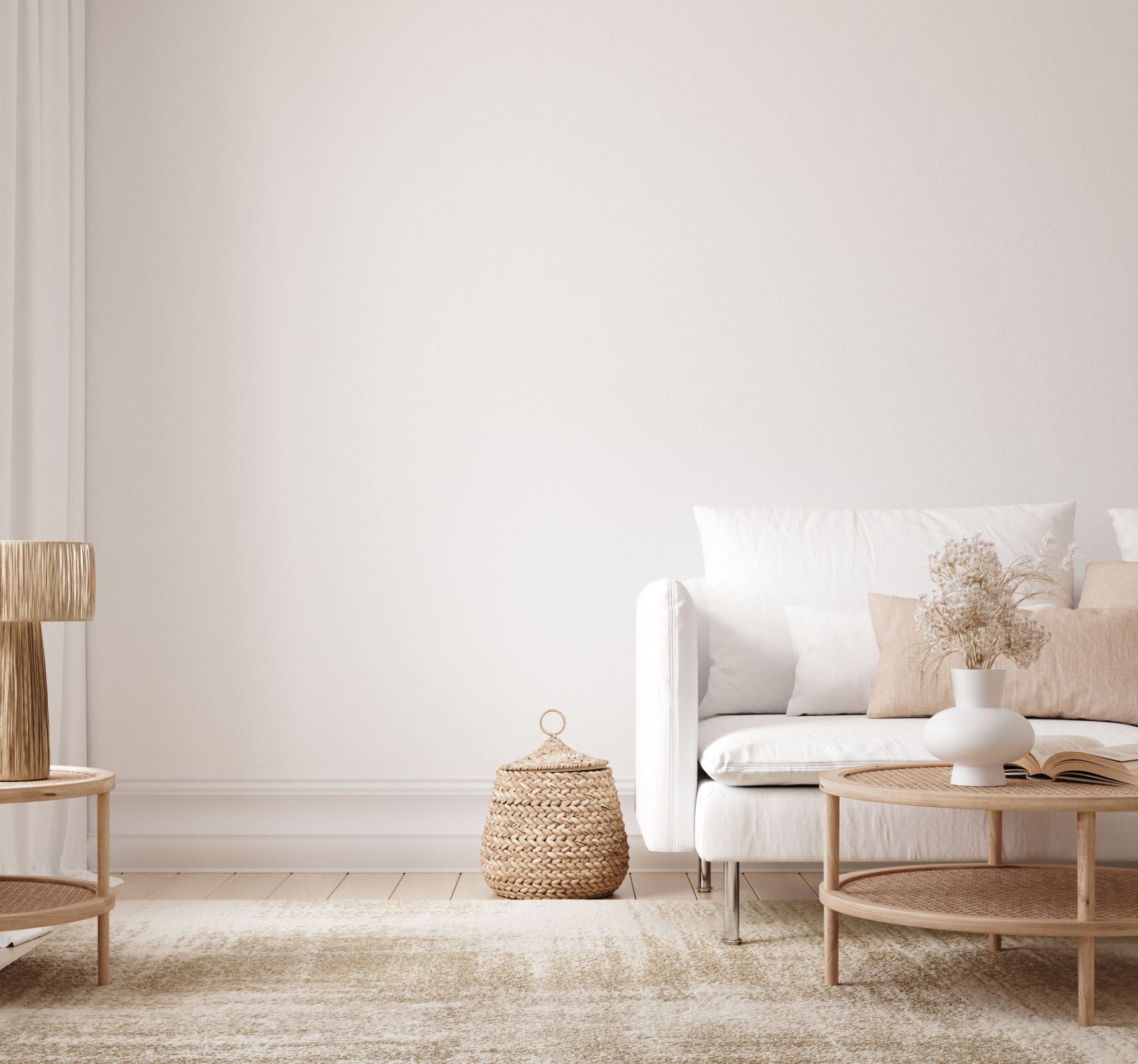 clean home living room