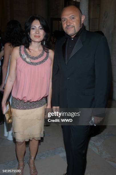 Designers Catherine Malandrino and Christian Louboutin arrive at the Council of Fashion Designers of America's 2004 Fashion Awards at the New York...